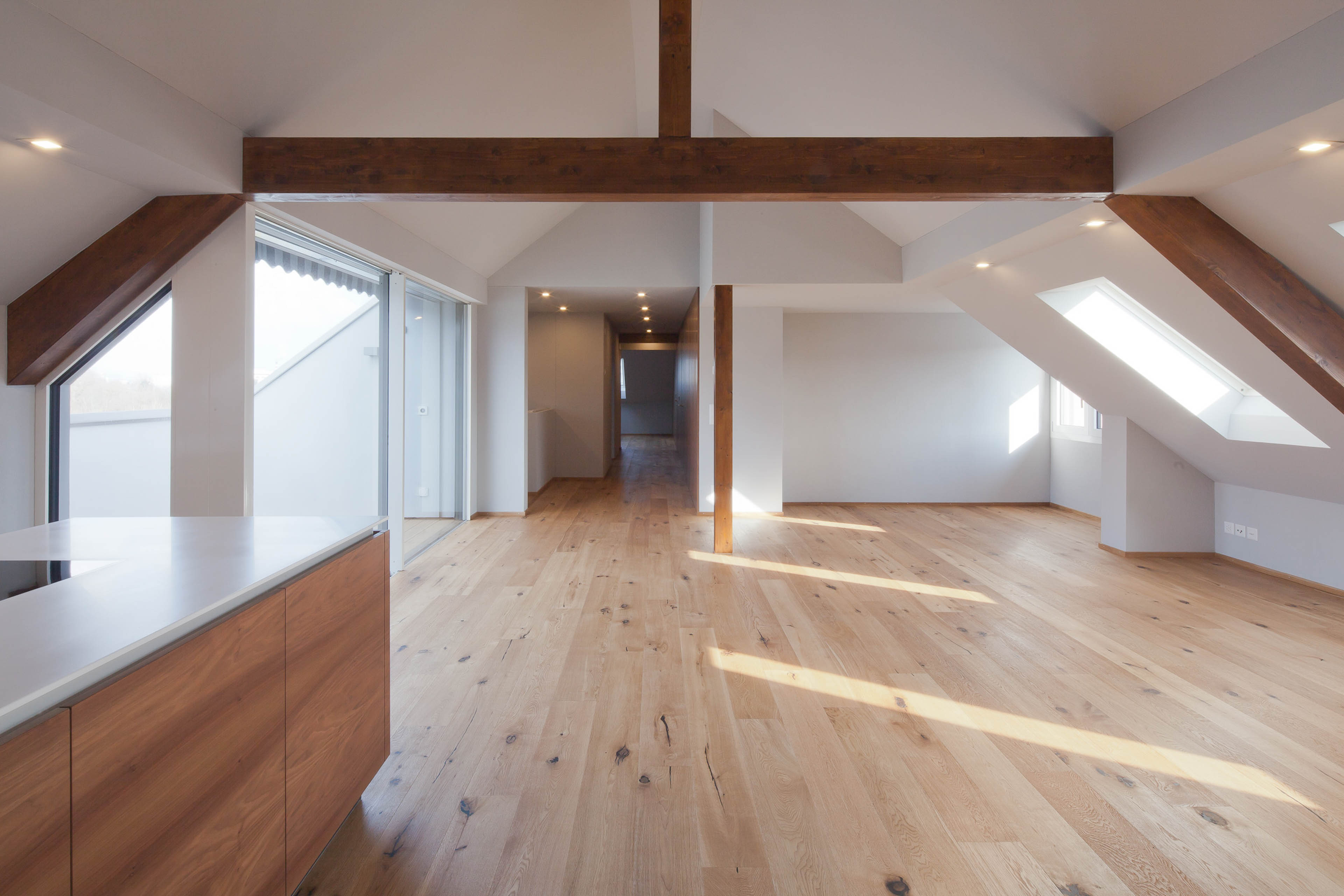 Landhausdiele Eiche in der Dachwohnung