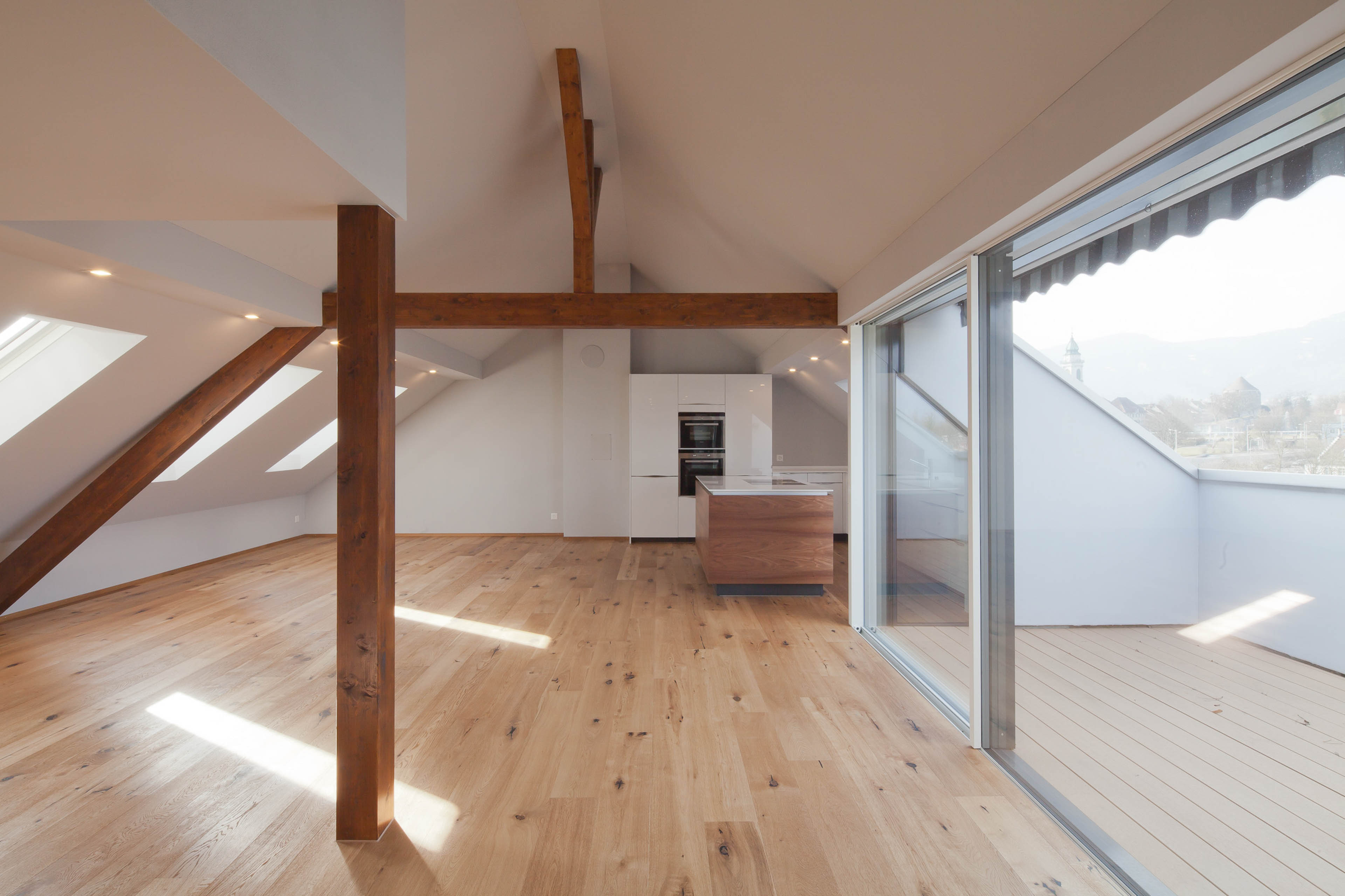 Landhausdiele Eiche in der Dachwohnung