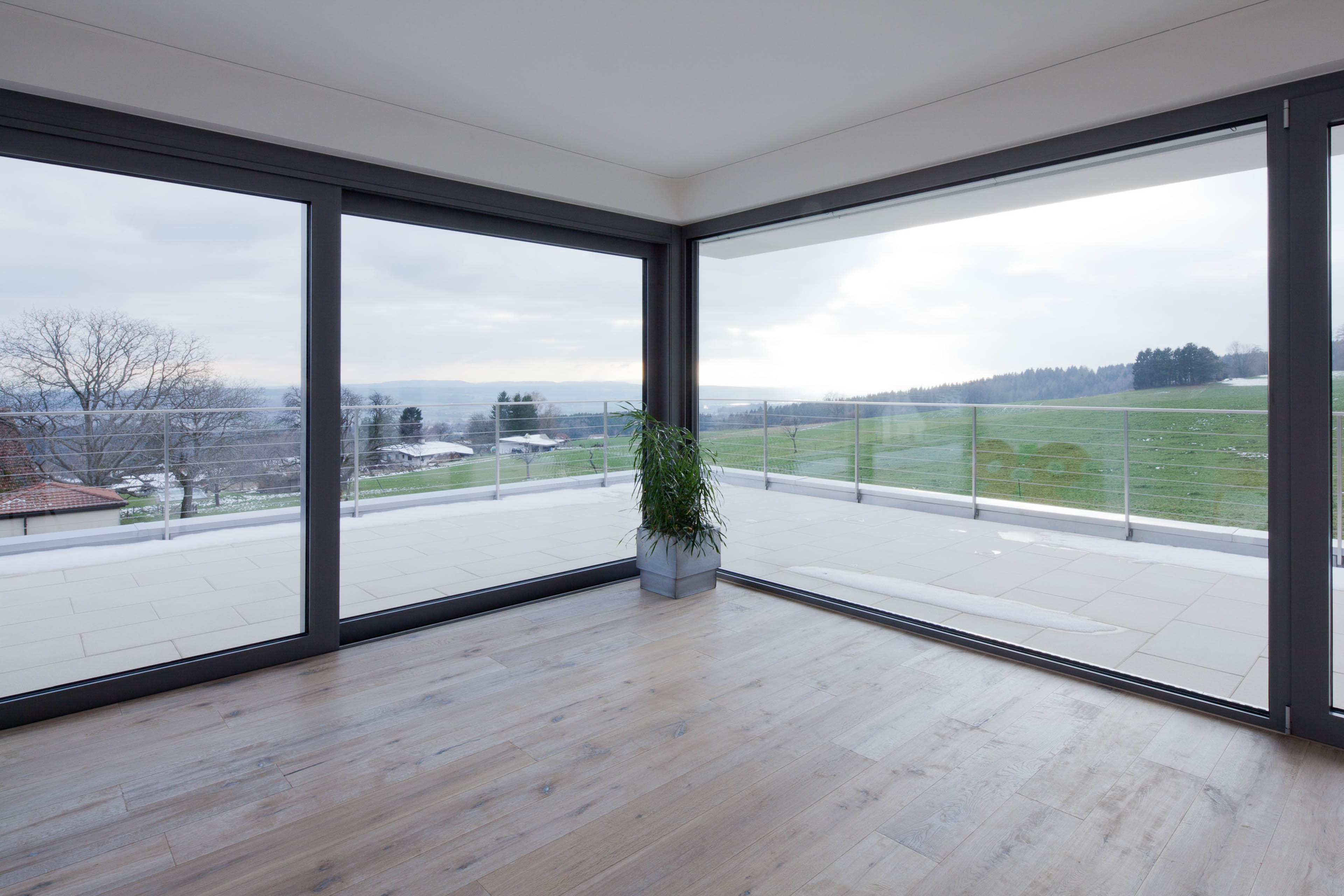 Landhausdiele Eiche weiss im Einfamilienhaus